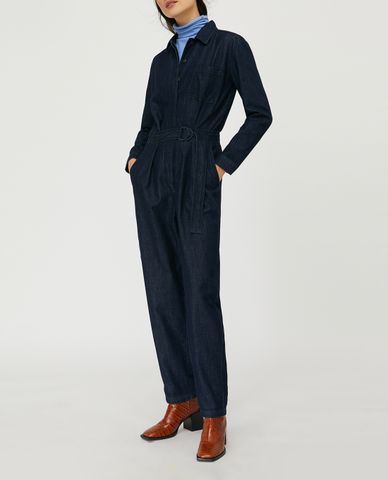  MAX&Co. - Jumpsuit nữ tay dài cổ bẻ Denim 