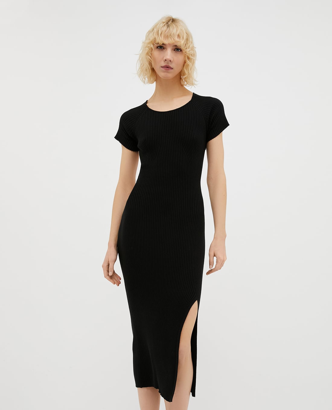 MAX&Co. - Đầm dệt kim midi xẻ tà quyến rũ Teruel