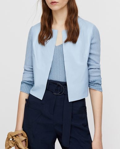  MAX&Co. - Áo khoác nữ phom ngắn Leather And Knit Bolero 