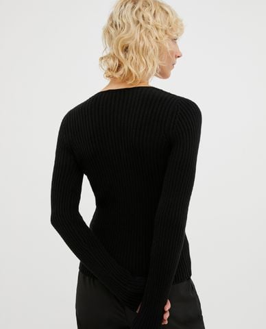  MAX&Co. - Áo khoác dệt kim tay dài phối khoá zip Garda 