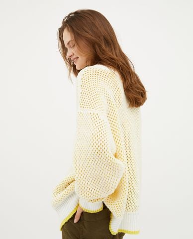  MAX&Co. - Áo sweater cổ tròn tay dài đan lưới Materia 