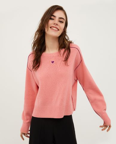  MAX&Co. - Áo sweater dệt kim cổ tròn tay dài Park 