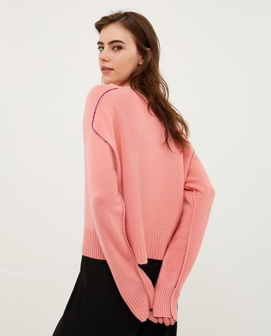  MAX&Co. - Áo sweater dệt kim cổ tròn tay dài Park 