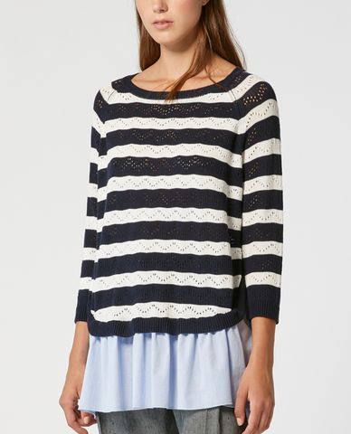  MAX&Co. - Áo len nữ phom suông kẻ sọc 