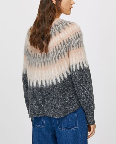  MAX&Co. - Áo len nữ tay dài cổ tròn Diamond Shaped Jacquard 