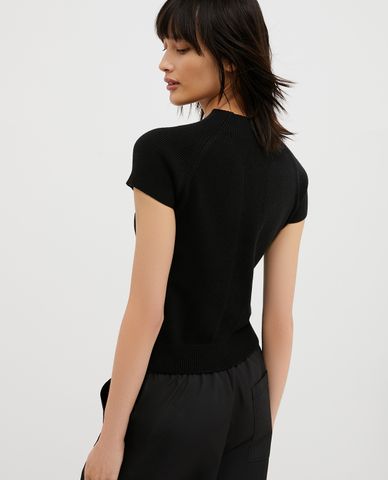  MAX&Co. - Áo dệt kim phom croptop tay ngắn năng động Quiete 