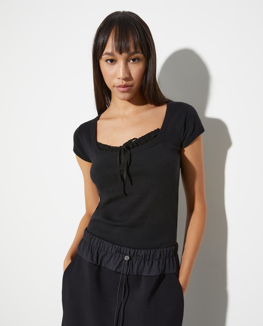 MAX&Co. - Áo kiểu nữ cổ vuông tay ngắn Canova