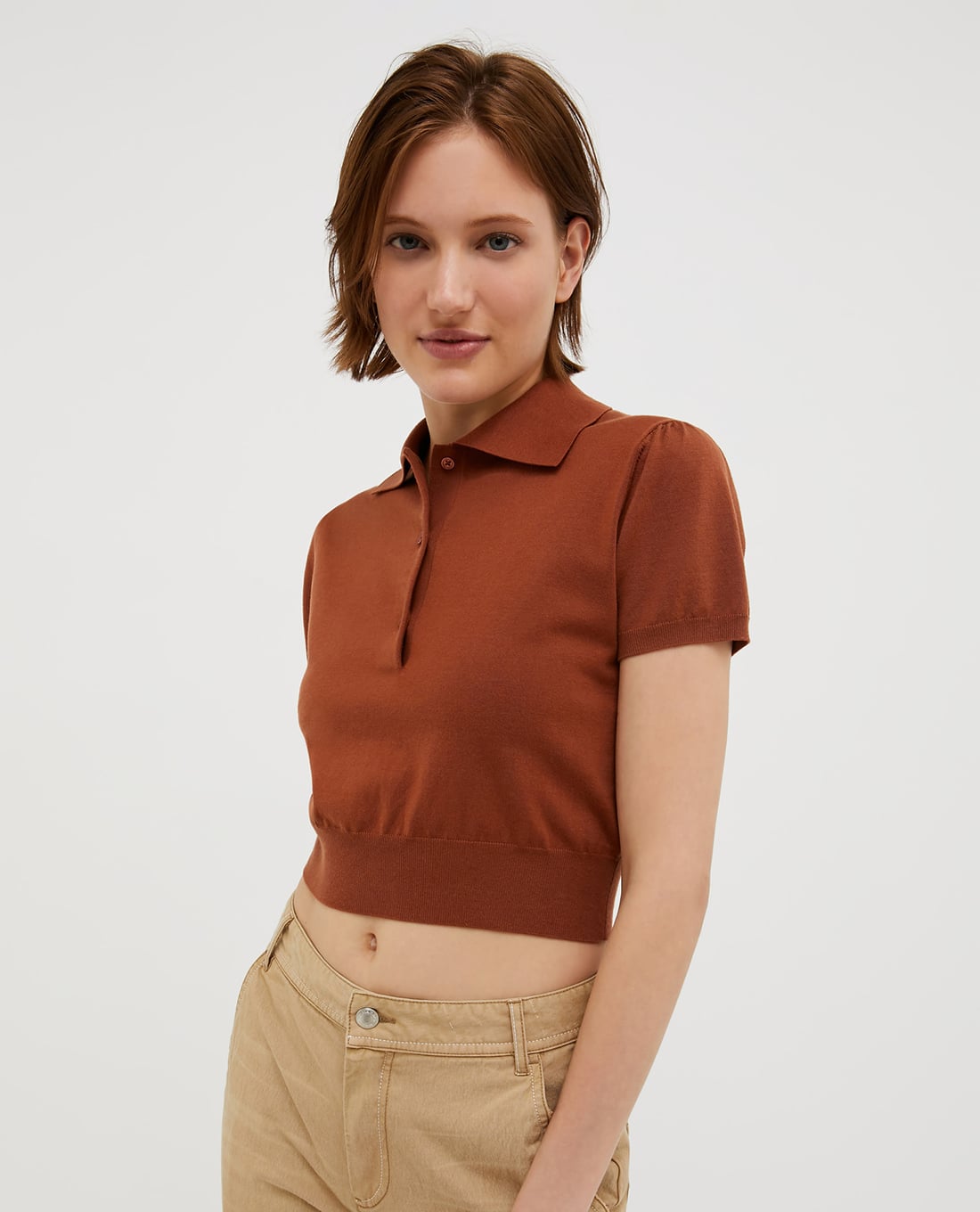 MAX&Co. - Áo polo phom croptop cổ bẻ năng động Simpaty