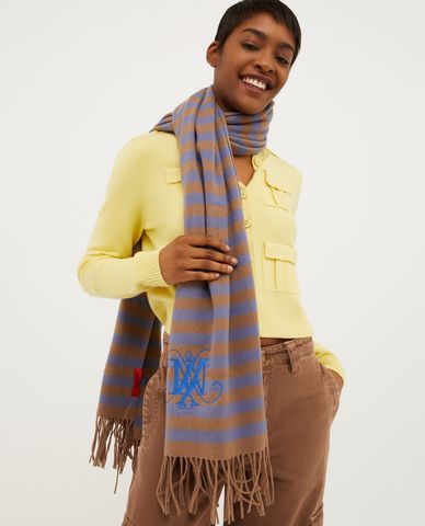  MAX&Co. - Khăn choàng phom chữ nhật phối sọc ngang Linfa 