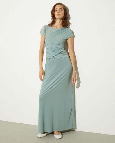  MAX&Co. - Đầm maxi cổ tròn xếp nếp Majori 