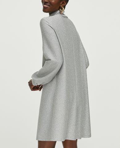  MAX&Co. - Đầm mini phom suông cổ cao tay dài Jersey Lamé 