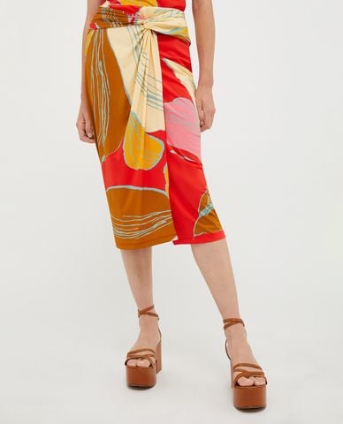  MAX&Co. - Chân váy bút chì midi xẻ tà thắt nút Baita 