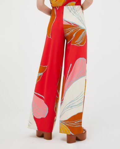  MAX&Co. - Quần nữ ống rộng lưng cao phối hoạ tiết Mozione 