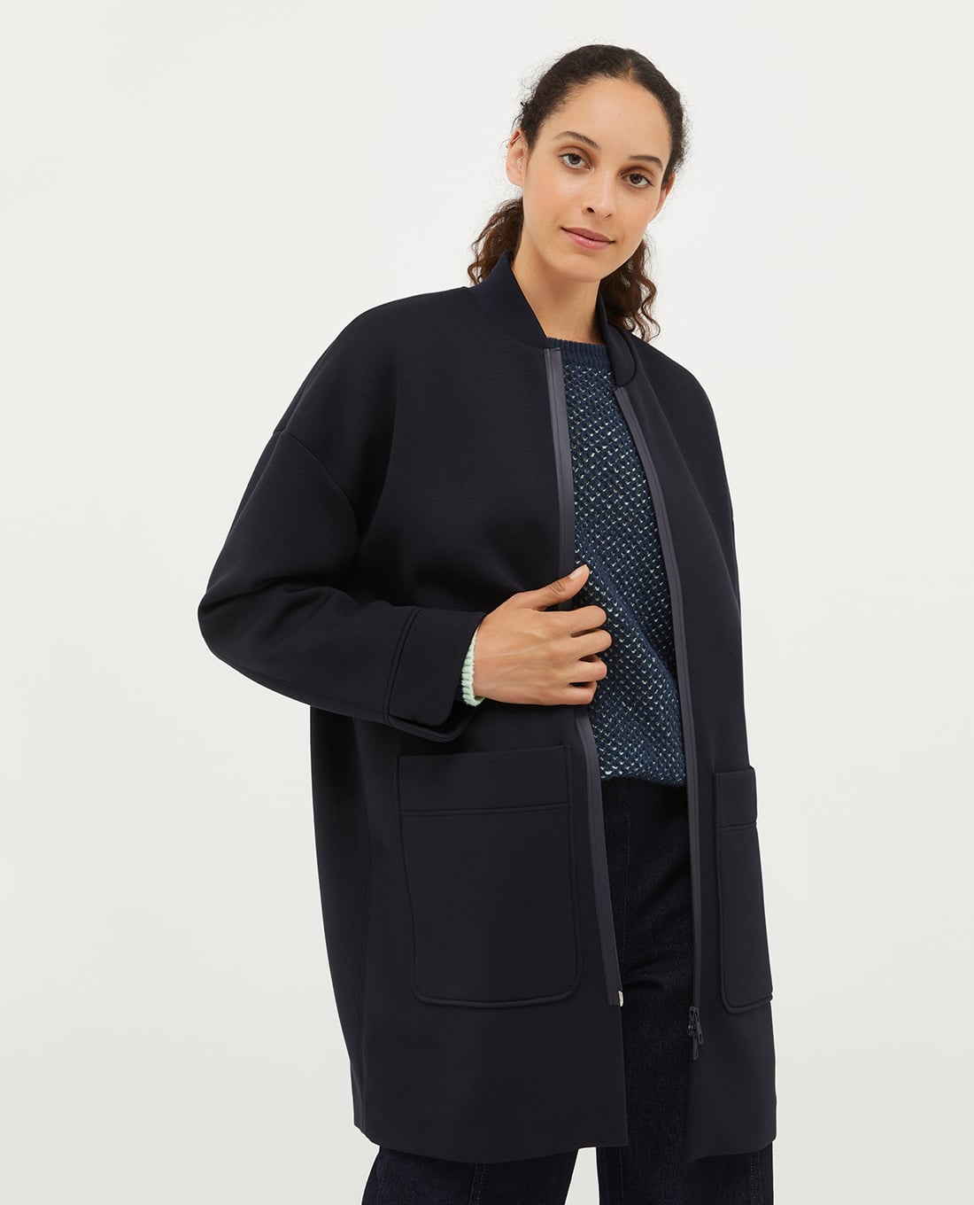 MAX&Co. - Áo khoác bomber nữ dáng dài phối túi Paraggi