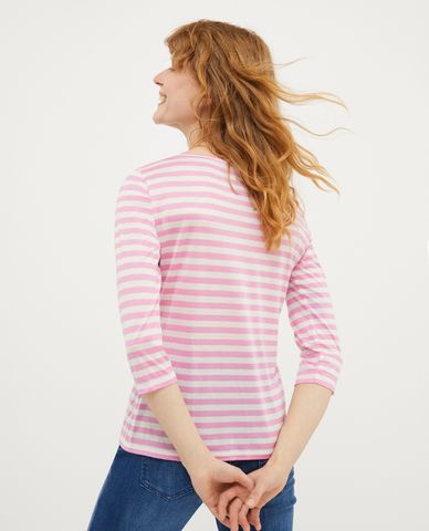  MAX&Co. - Áo thun cổ tròn tay dài phối sọc Festival 