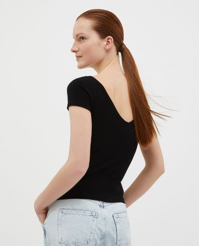  MAX&Co. - Áo thun phom ôm cổ tròn tay ngắn Danzante 