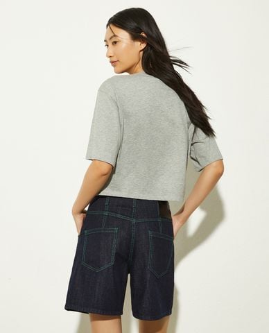  MAX&Co. - Áo croptop nữ cổ tròn tay ngắn Babele 