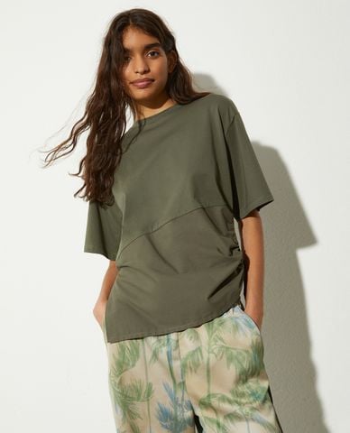  MAX&Co. - Áo kiểu nữ cổ tròn tay ngắn phối dây rút Brest 