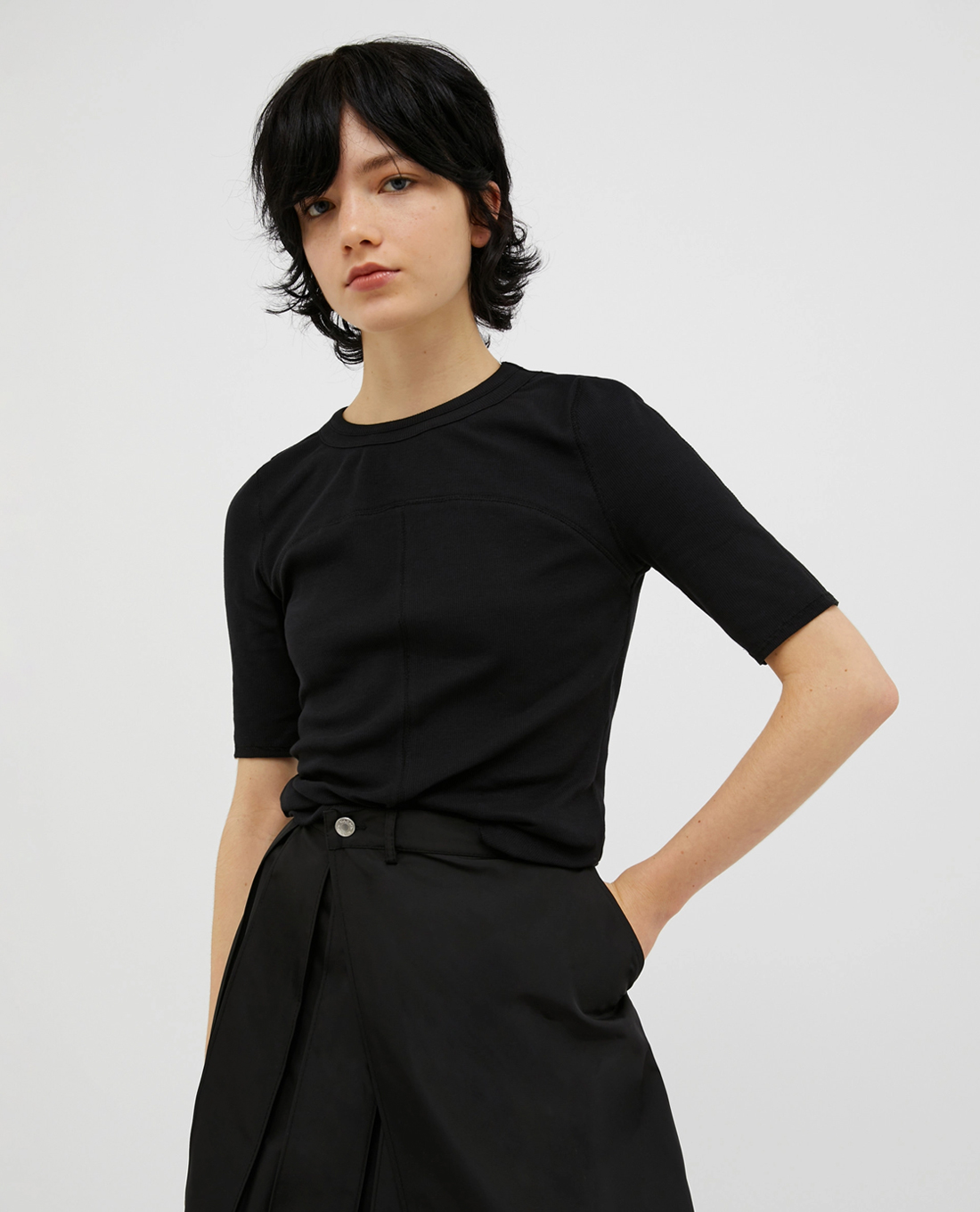 MAX&Co. - Áo thun cổ tròn tay ngắn phom ôm Iride