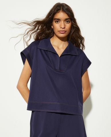  MAX&Co. - Áo kiểu nữ cổ bẻ tay ngắn Balco 