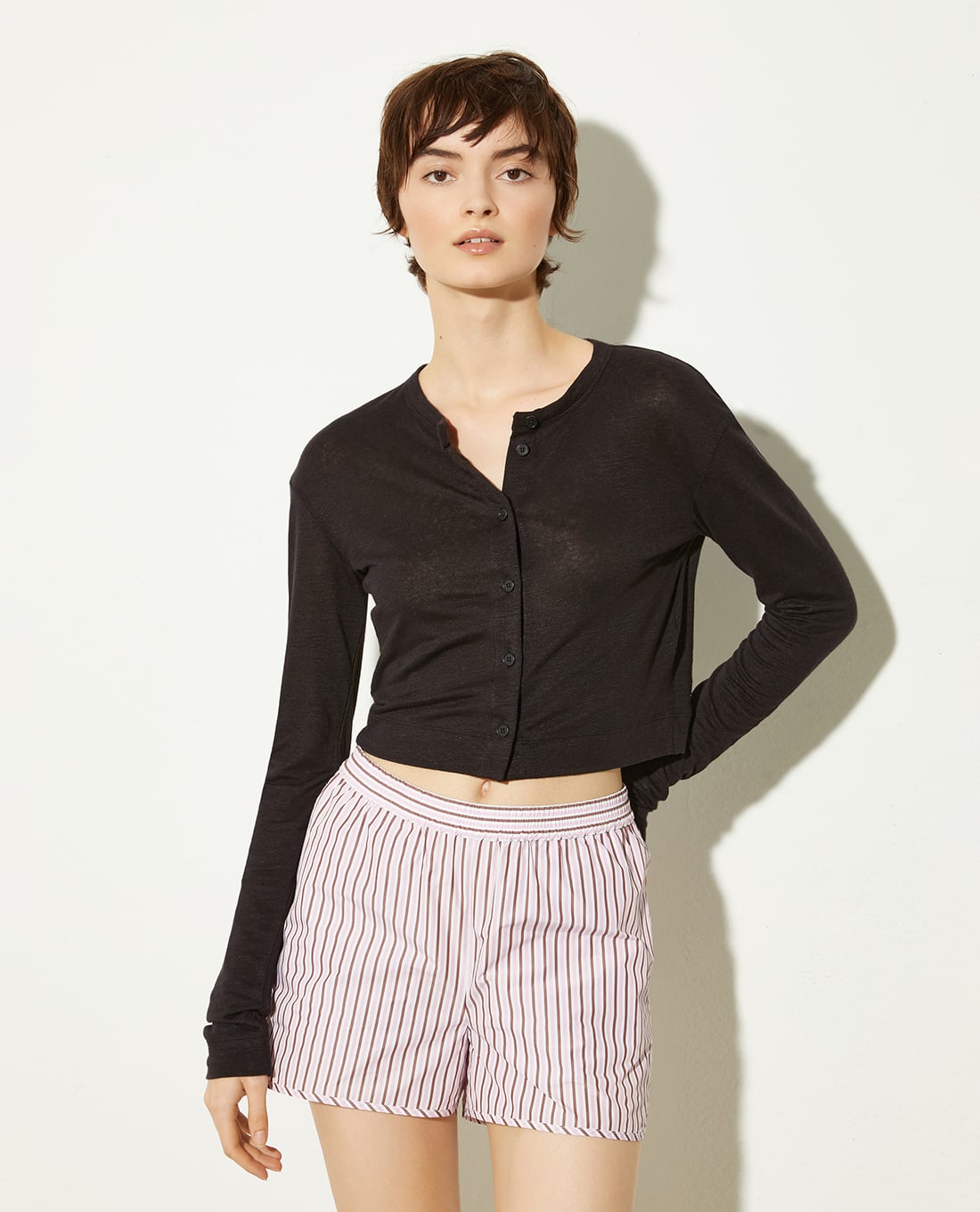 MAX&Co. - Áo khoác cardigan nữ cổ tròn phom croptop Pechino