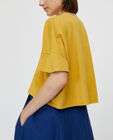  MAX&Co. - Áo thun nữ croptop cổ tròn ngắn tay Dot Appliqué 