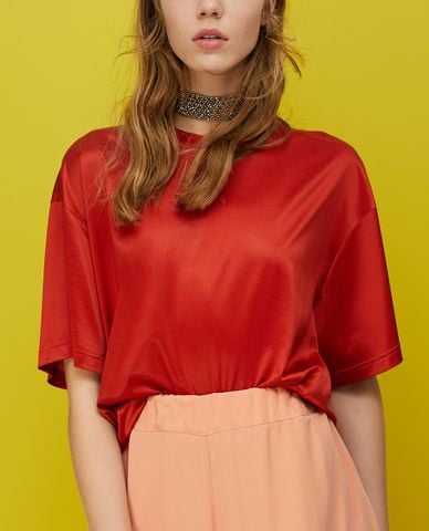  MAX&Co. - Áo thun nữ tay ngắn cổ tròn Wet Look 