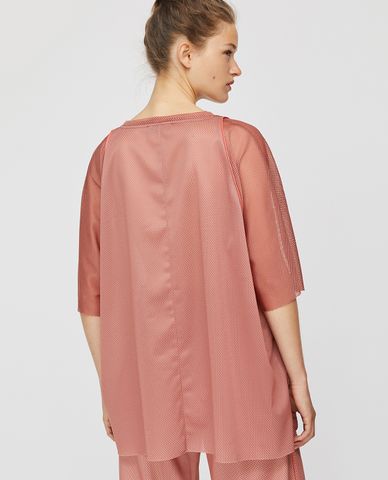  MAX&Co. - Áo thun nữ ngắn tay phối lưới Oversized Technical Mesh 