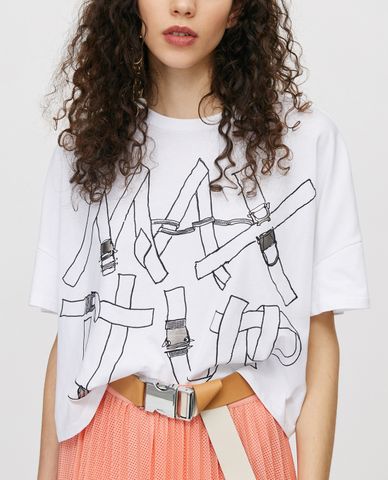  MAX&Co. - Áo thun nữ cổ tròn tay ngắn Printed Cotton 