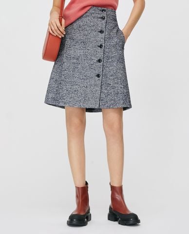  MAX&Co. - Chân váy mini phối nút Bouclé Tweed 