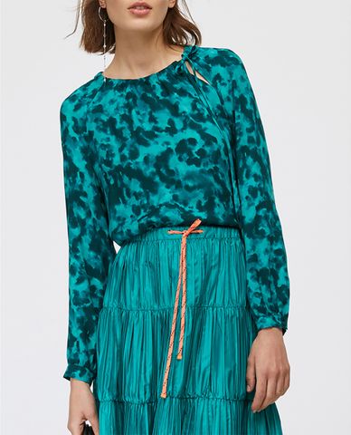  MAX&Co. - Áo kiểu nữ tay dài Drawstring Neckline 