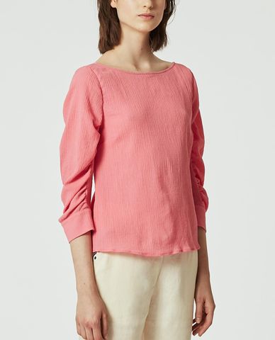  MAX&Co. - Áo kiểu nữ cổ thuyền tay lỡ hiện đại Cartoon 