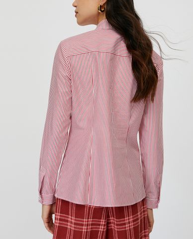  MAX&Co. - Áo sơ mi nữ tay dài kẻ sọc Poplin Slim Fit 