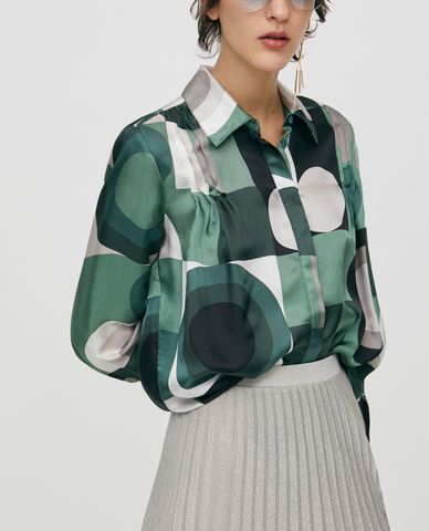  MAX&Co. - Áo sơ mi nữ tay dài Printed Twill 