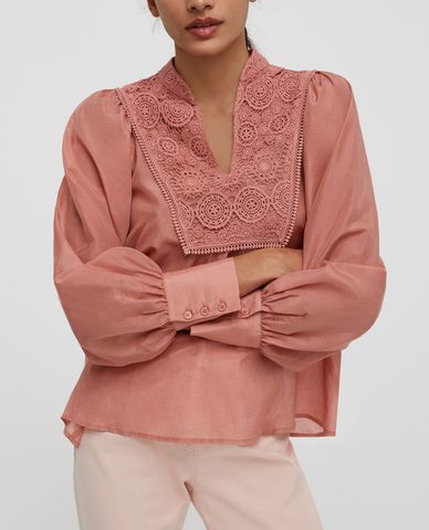  MAX&Co.-  Áo kiểu nữ phom suông khoét cổ tay dài thời trang 