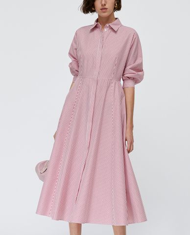  MAX&Co. - Đầm midi cổ V Cotton Poplin 