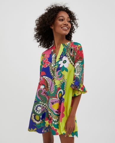  MAX&Co. - Đầm mini cổ V tay ngắn Ossido 