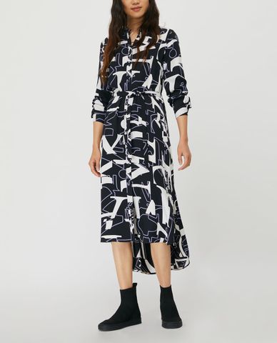  MAX&Co. - Đầm midi phom dáng sơ mi Lettering Print 