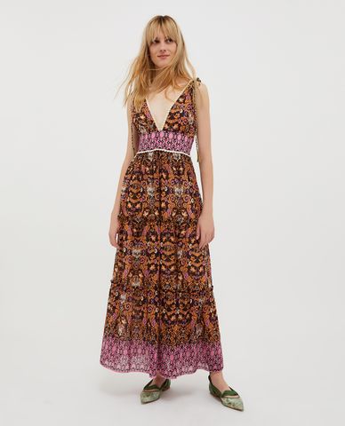  MAX&Co. - Đầm sát nách maxi xếp li nữ tính Stefania 