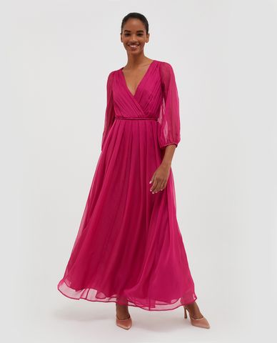  MAX&Co. - Đầm xếp li maxi cổ V tay lỡ Dape 