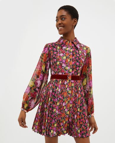  MAX&Co. - Đầm xếp li cổ bẻ tay dài Veneto 