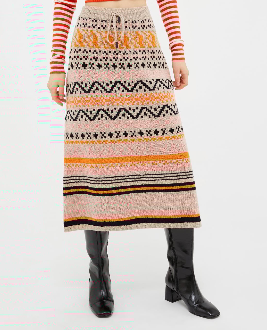 MAX&Co. - Chân váy midi dệt kim Tamigi