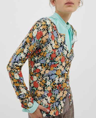  MAX&Co. - Áo khoác cardigan nữ tay dài cổ thuyền Printed Cotton 