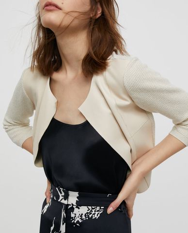  MAX&Co. - Áo khoác nữ cổ tròn tay lỡ phom croptop Saba 