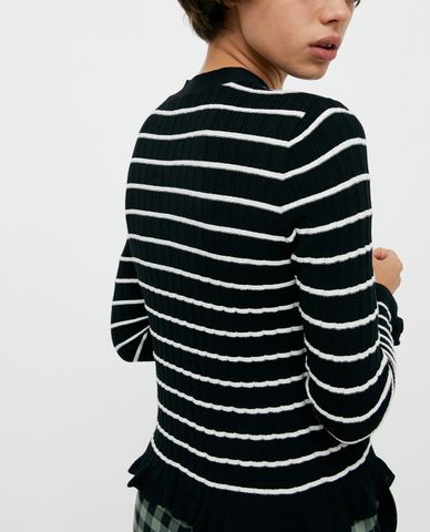  MAX&Co. - Áo cardigan nữ kẻ sọc Ribbed Slim Fit 