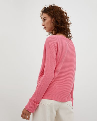  MAX&Co. - Áo dệt kim nữ tay dài cổ bẹt Scambio 