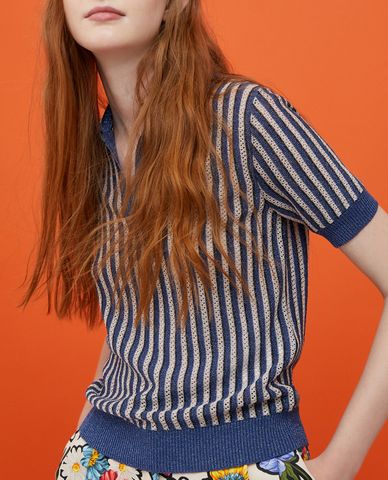  MAX&Co. - Áo len nữ ngắn tay cổ gập thanh lịch Great 