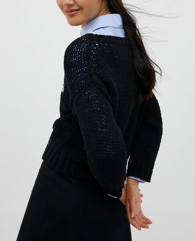  MAX&Co. - Áo len nữ cổ tròn tay dài Plutone 