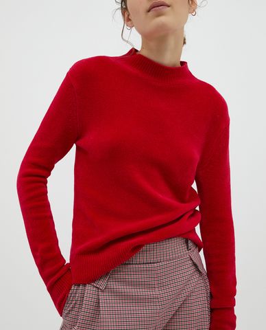  MAX&Co. - Áo dệt kim nữ cổ lọ tay dài Chenille 