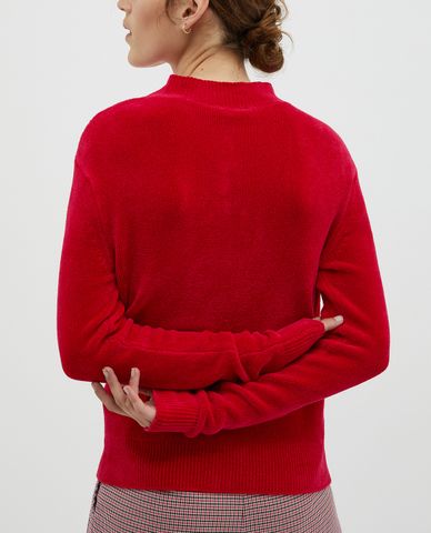  MAX&Co. - Áo dệt kim nữ cổ lọ tay dài Chenille 